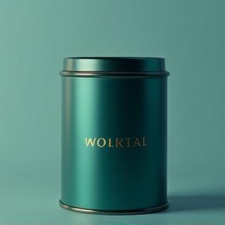 Modern teal tin of Earl Grey herbal alternative